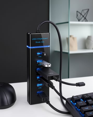 USB 3.0 7 Port Çoklayıcı Kompakt