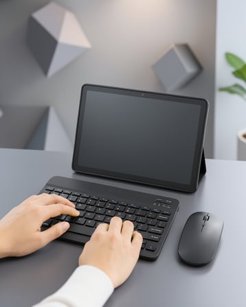 Android Tablet Seti SIM Kartlı Bluetooth Klavye ve Kablosuz Mouse