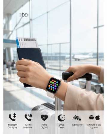 Dokunmatik Ekranlı Bluetooth Akıllı Saat