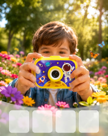 Çocuk Dijital Fotoğraf Makinesi Type-C Şarjlı 2.0 İnç TFT Renkli Ekran