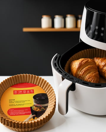 Yuvarlak Airfryer Kağıdı 100 Adet Yağ Tutmayan Hazne Koruyucu