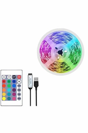 10 metre renkli RGB şerit led kumandalı