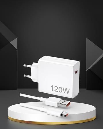 120 Watt Hızlı Şarj Adaptörü Huawei P30 P40 Mate 20 Pro Uyumlu