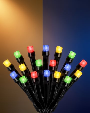 Su Geçirmez Pil Çalışan LED Perde Işık 8 Mod