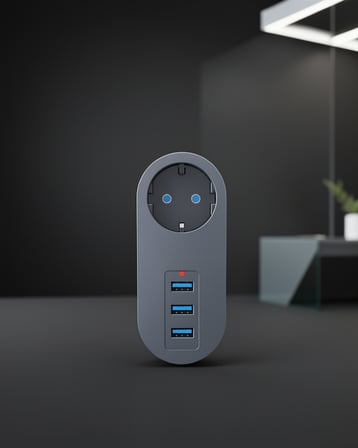 Akım Korumalı 2500W Priz USB Şarj Çıkışı