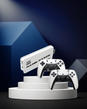 3D 4K Oyun Stick 2 Kollu Retro Konsol