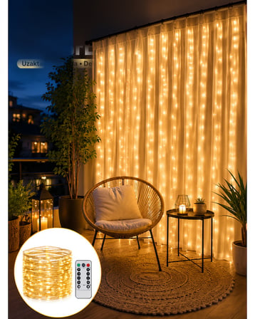 Uzaktan Kumandalı Günışığı Peri Led 8 Renk