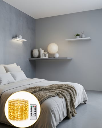 Dekoratif Perde Peri Led Günışığı 8 Fonksiyonlu