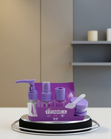 Seyahat Banyo Seti 5 Parça Kompakt Çantalı