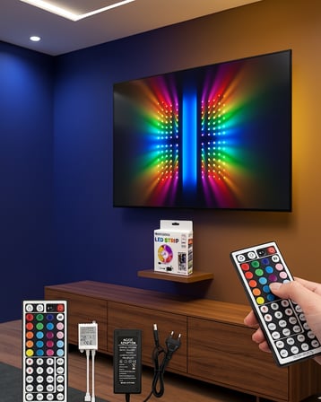 RGB LED Şerit 5 Metre Uzaktan Kumandalı 5050