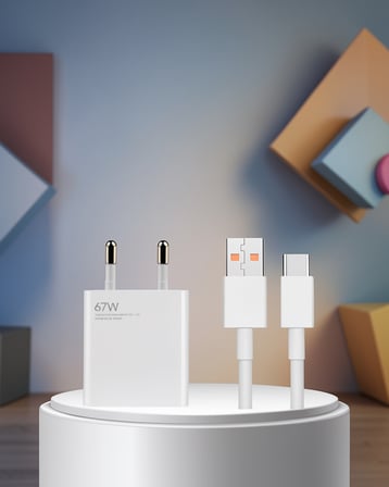 67 Watt Hızlı Şarj Aleti Type-C Çift Çıkış