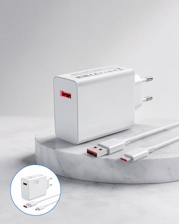 67 Watt Turbo Şarj Adaptörü Çift Çıkışlı