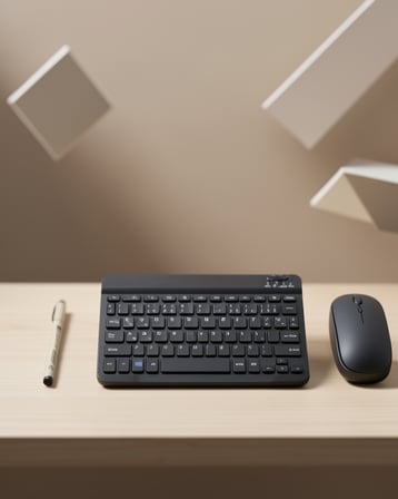 Kablosuz Klavye ve Mouse Set Bluetooth Uyumlu Sessiz
