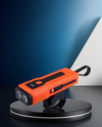 Bisiklet Işığı Dijital Göstergeli 600 Lümen Powerbankli