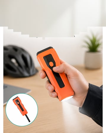 Bisiklet Farı 5000 mAh Batarya COB Çakar