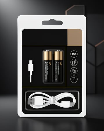 USB Type-C Şarjlı AAA Lityum Pil 1000+ Döngü