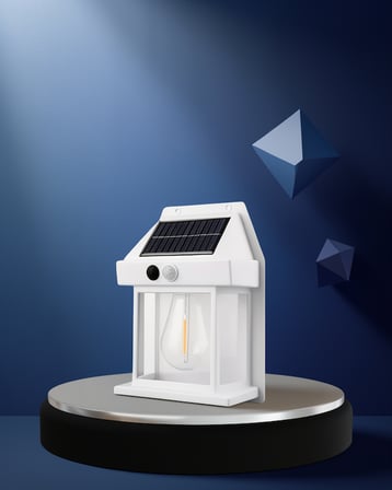 Güneş Enerjili Hareket Sensörlü Duvar Lambası 1800 mAh