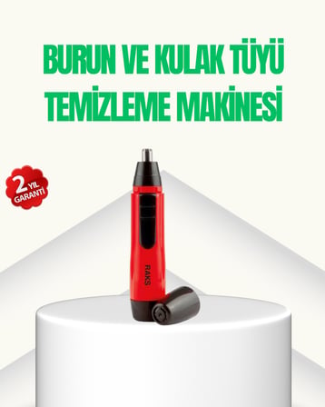 Ergonomik Kulak Burun Tüy Temizleme Makinası Pilli Kırmızı