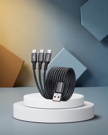 Çoklu USB Şarj Kablosu 1,2m 3A Maksimum Akım