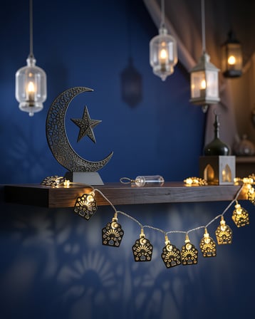 LED Işık Zinciri Cami Temalı Pilli 120 LED