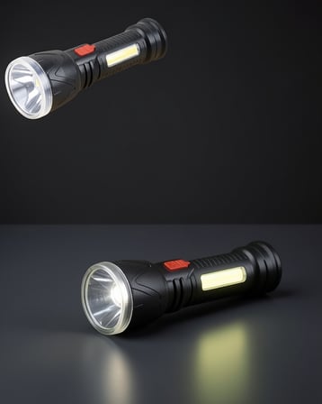 Şarjlı El Feneri 9 LED Dayanıklı Uzun Menzilli