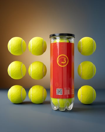 Tenis Topu 9'lu Set Dayanıklı Standart Ölçü