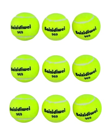 Tenis Topu 9'lu Set Dayanıklı Standart Ölçü