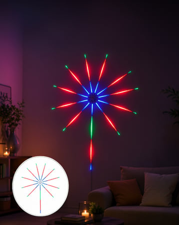 RGB LED Duvar Aydınlatması Yıldız Patlaması Tasarımı UCZZZDP226IŞIK-10-1