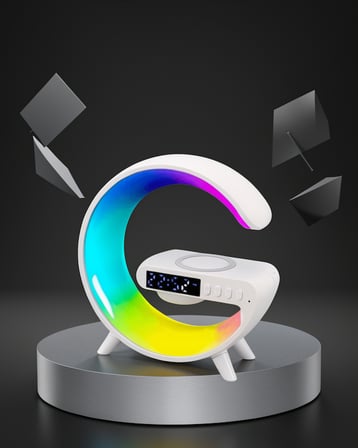 Kablosuz Şarjlı Gece Lambası ve Bluetooth Hoparlör