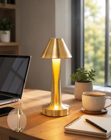 LED Masa Lambası 3 Renk Ayarlı 1800mAh Şarjlı Kablosuz
