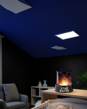 Yıldız Projeksiyonlu Gece Lambası USB ve Pille Çalışan