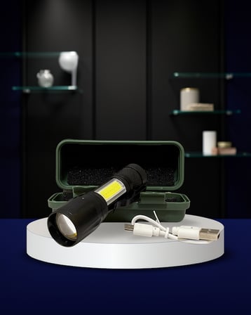 USB Şarjlı Kompakt COB LED El Feneri