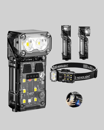 Sensörlü LED Kafa Feneri Şarj Edilebilir Manyetik Kapağı 1200 mAh