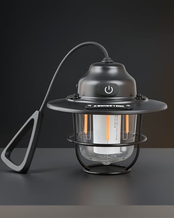 Vintage LED Kamp Lambası 4 Işık Modu
