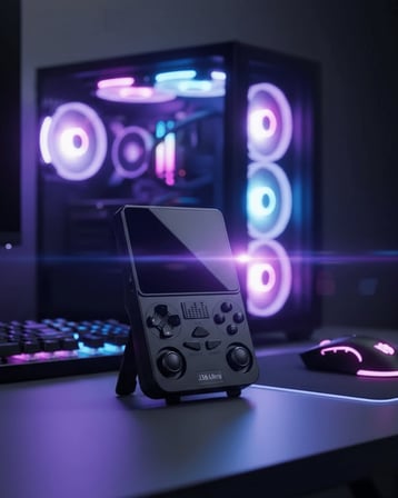 Joystickli Wi-Fi Özellikli Taşınabilir Retro Oyun Konsolu Analog