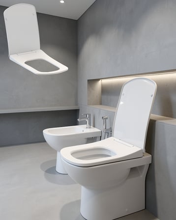 Sessiz Kapanan Klozet Kapağı Slim Tasarım