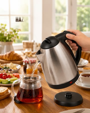 Elektrikli Su Isıtıcı 1.8 L Paslanmaz Çelik C/F Priz Uyumlu