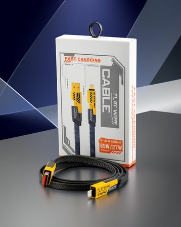 İki Cihazlı USB Şarj Kablosu 65W