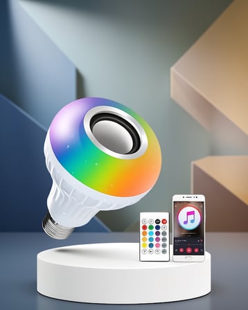 Akıllı LED Ampul Renk Değiştirebilir Bluetooth Hoparlör