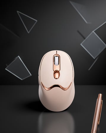 Şarjlı Kablosuz Mouse Bluetooth ve 2.4G Bağlantı