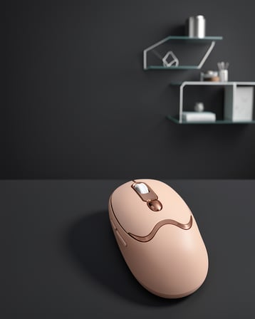 Kablosuz Şarjlı Mouse Altın Renk M02
