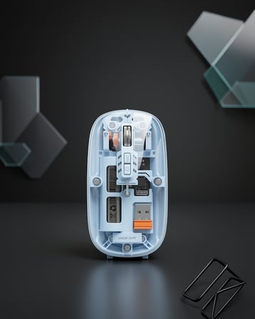 Kablosuz Mouse Mavi 800-1600 DPI