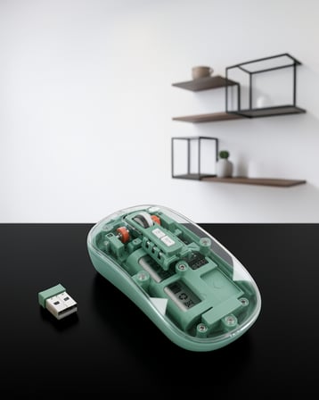 Kablosuz Mouse Bluetooth ve USB Alıcılı Çift Bağlantılı