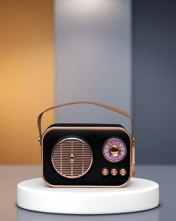 Retro Radyo Bluetooth USB FM Kompakt