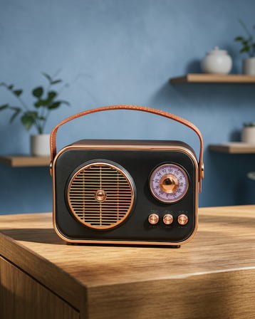 Retro Tarz Kablosuz Radyo Bluetooth USB TF Kart Girişli
