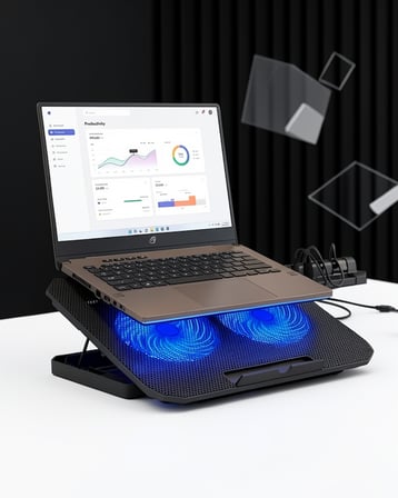 Fanlı Laptop Soğutucu USB Portlu 8 Kademe