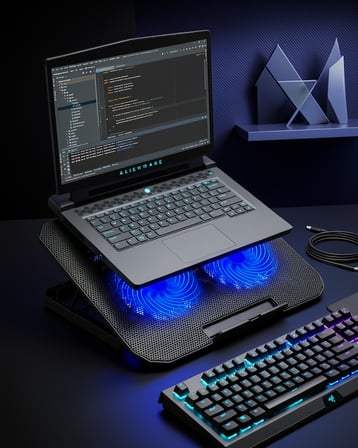 Çift Fanlı Sessiz Laptop Soğutucu 17 İnç Uyumlu