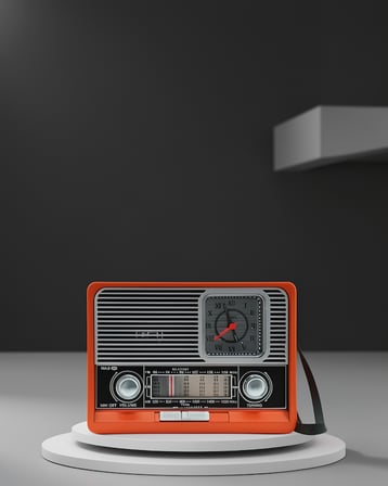 Retro Ahşap Tasarım Saatli Fenerli Bluetooth Radyo