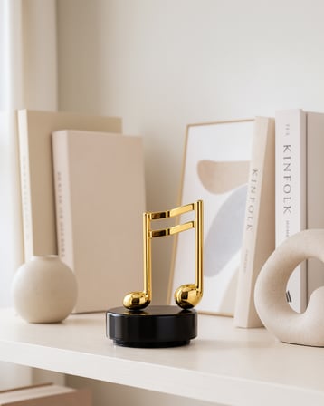 Müzik Kutusu Altın Nota Figürlü Yeni Nesil
