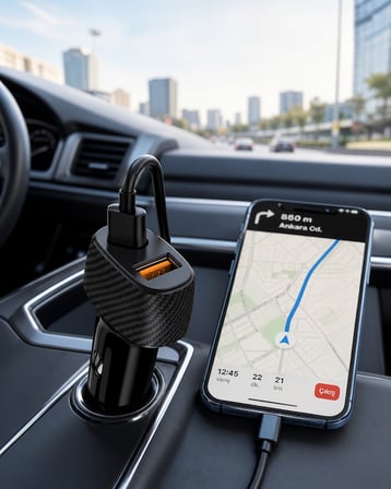 Araba Şarj Cihazı 38W 3A Type-C USB